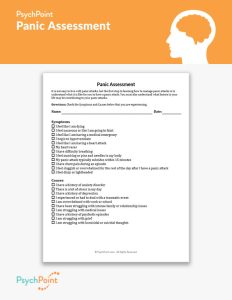 Panic Assessment Worksheet