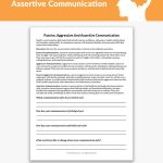 Passive, Aggressive And Assertive Communication Worksheet
