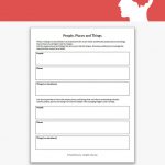 People, Places And Things Worksheet