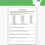 Personal Values Worksheet