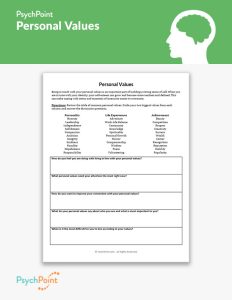 Personal Values Worksheet