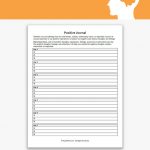 Positive Journal Worksheet