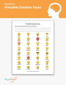 Printable Emotion Faces Worksheet