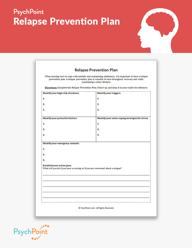 Relapse Prevention Plan Worksheet PsychPoint