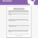 Relationship Conflict Resolution Worksheet