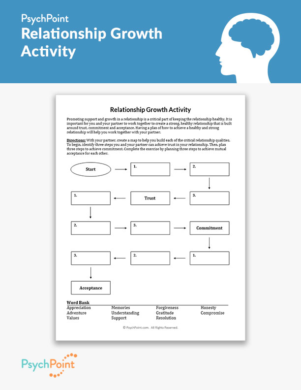 Relationship Growth Activity Worksheet | PsychPoint