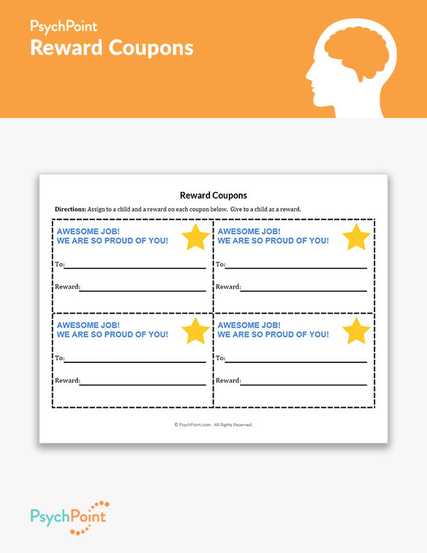 Reward Coupons Worksheet