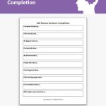 Self-Esteem Sentence Completion Worksheet