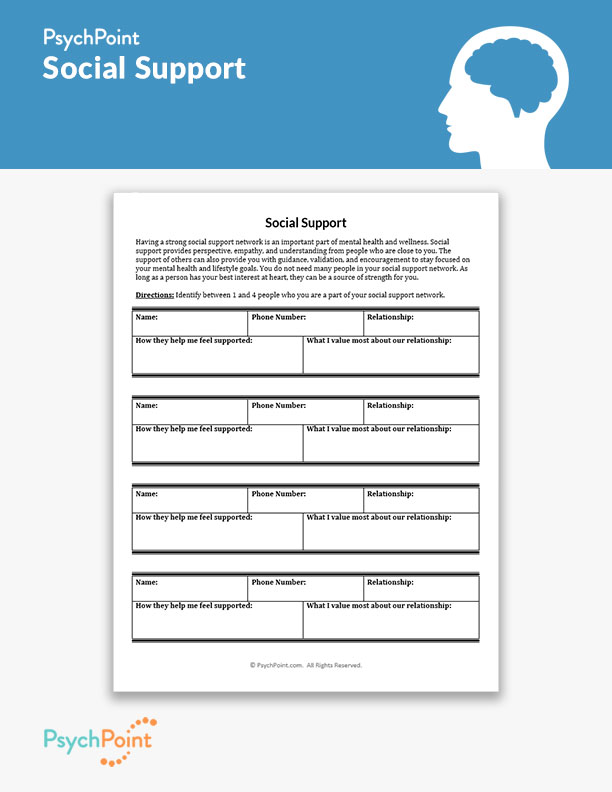 Social Support Worksheet