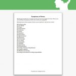 Symptoms Of Stress Worksheet