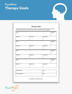 Therapy Goals Worksheet