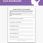 Thoughts And Behaviors: Costs And Benefits Worksheet