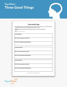 Three Good Things Worksheet