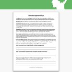 Time Management Tips Worksheet