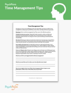 Time Management Tips Worksheet