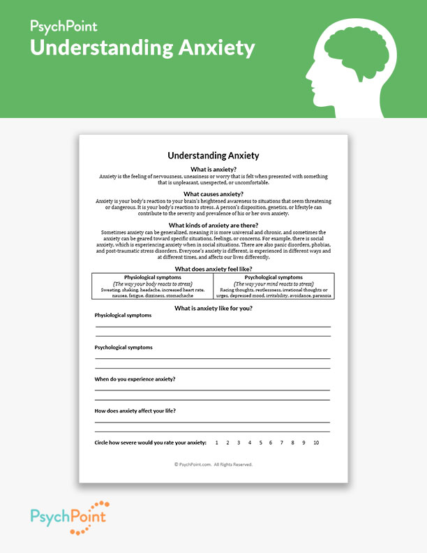 Understanding Anxiety Worksheet