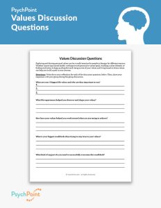 Values Discussion Questions Worksheet