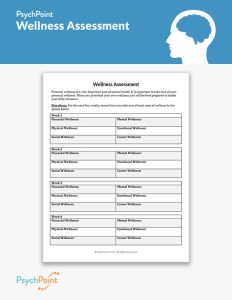 Wellness Assessment Worksheet