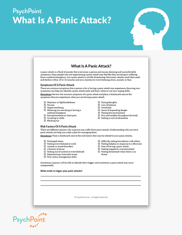 What Is A Panic Attack? Worksheet