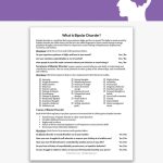 What Is Bipolar Disorder? Worksheet