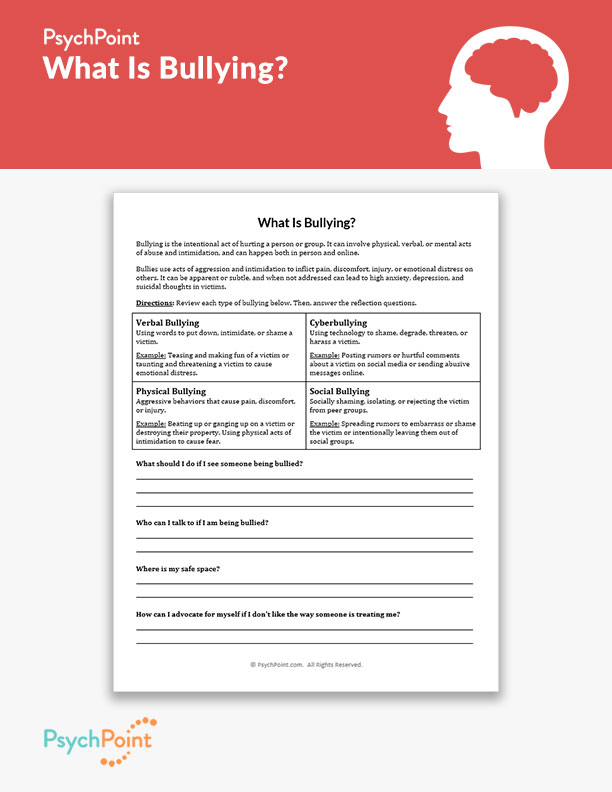 What Is Bullying? Worksheet