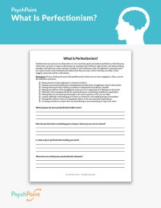 What Is Perfectionism? Worksheet