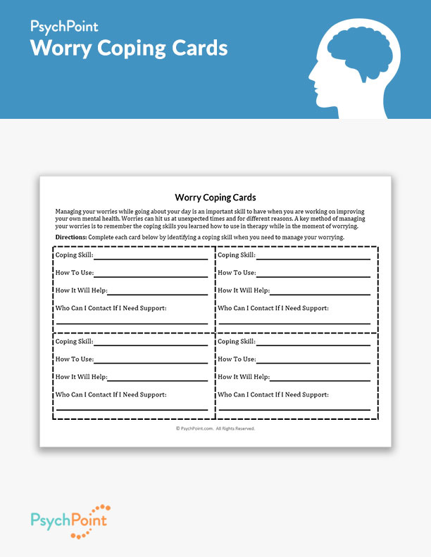 Worry Coping Cards Worksheet